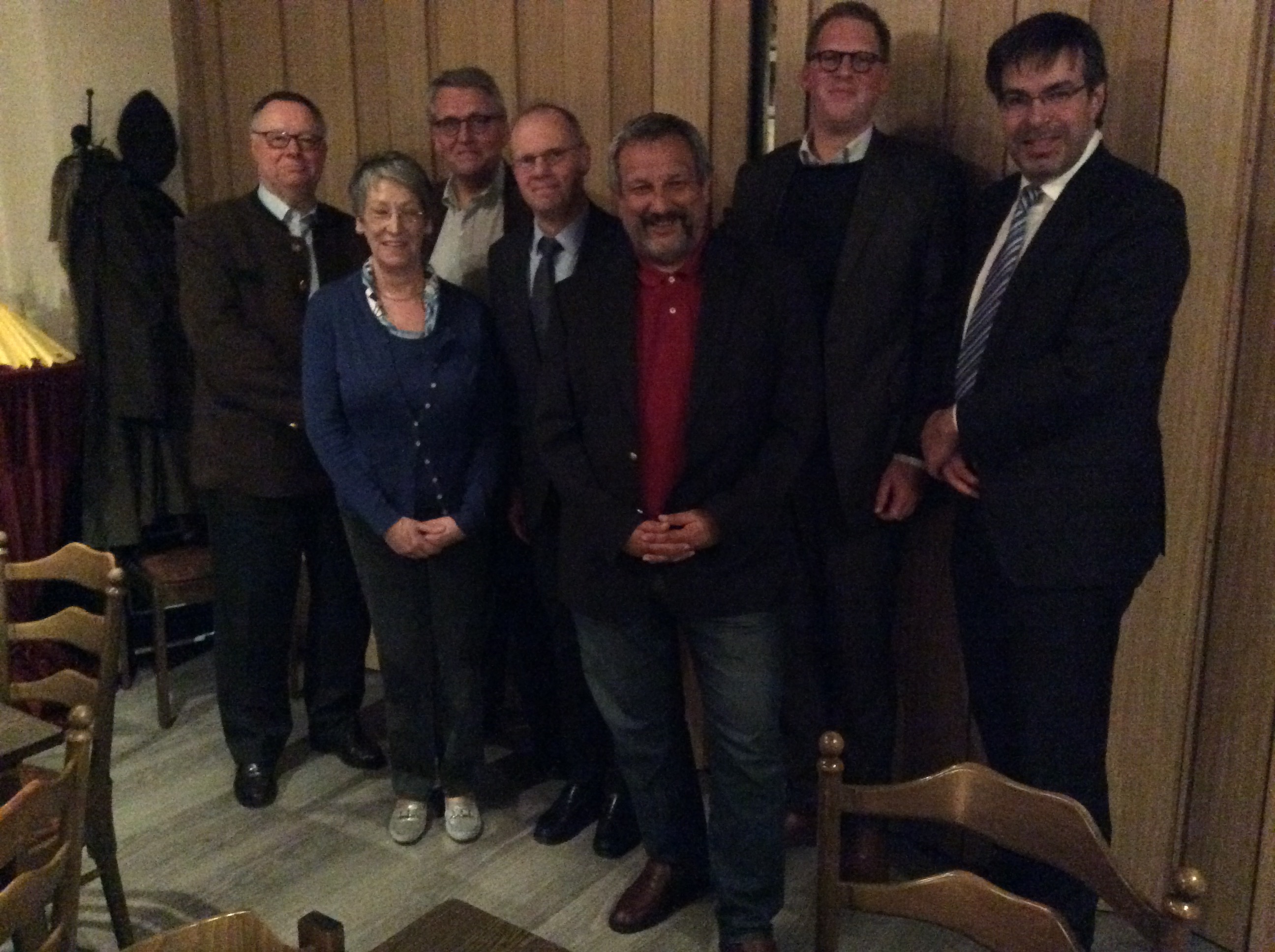 Der neue Vorstand der CDU auf der Sentruper Hhe vLnR Dr. Jost Httenbrink, Inge Boeckmann, Prof. Thomas Sternberg, Dr. Anton Gillessen, Bernd Krekeler, Peter Brgel, Georg Mller-Glunz.